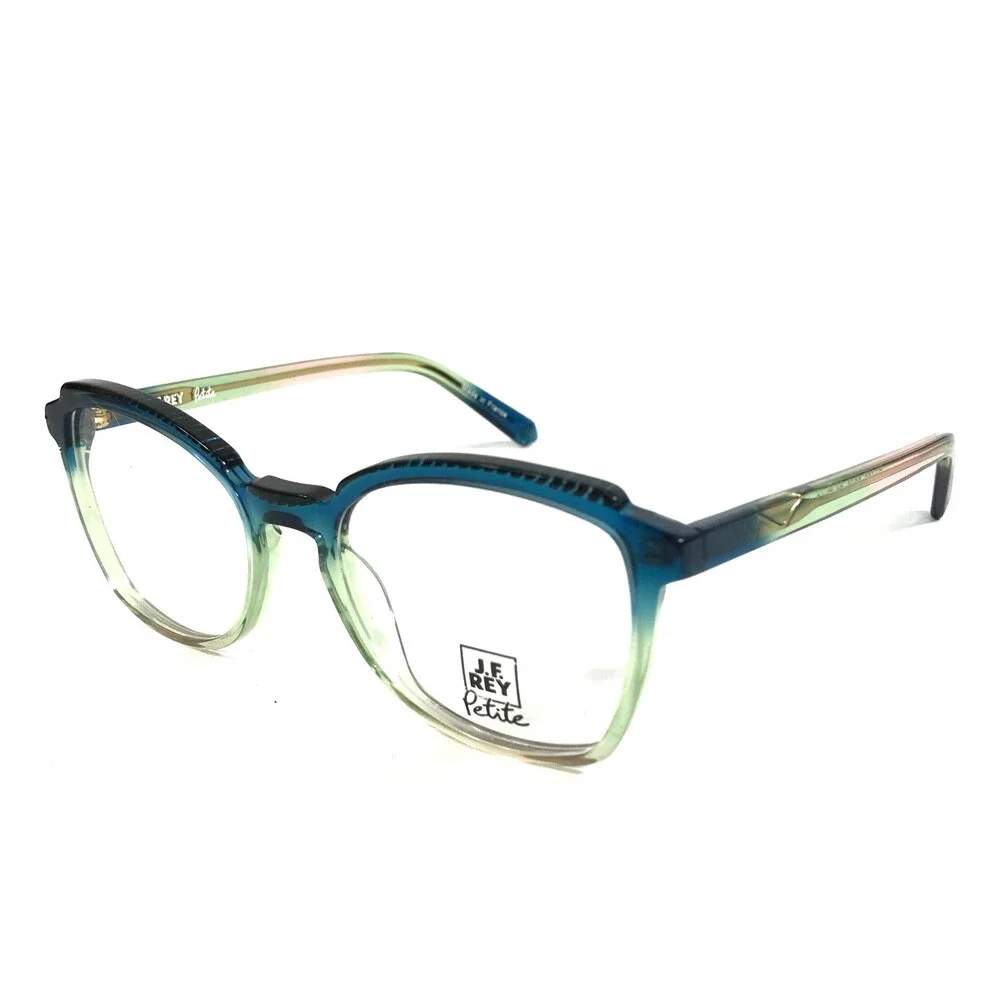 J.F. Rey Petite Eyeglasses Frames PA102 2040 Gradient Blue Green Black 50-18-140